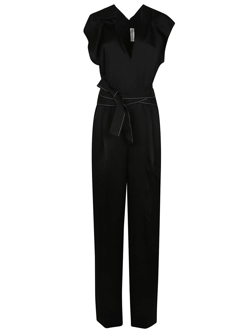Victoria Beckham V-Neck Wide-Leg Jumpsuit