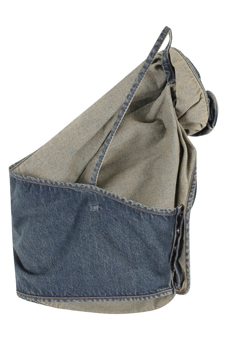 Magda Butrym Over-The-Shoulder Blouse With Floral Appliqué