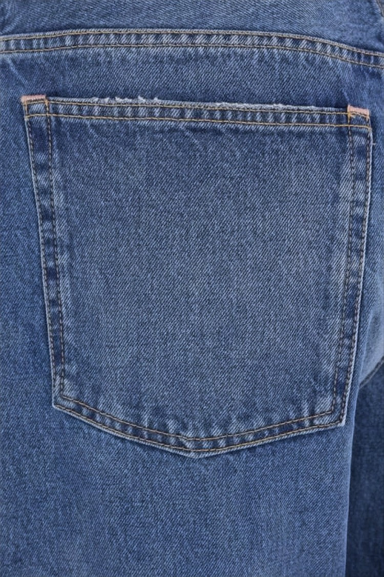 Acne Studios Relaxed-Fit Medium-Wash Denim Pants With Distressed Details