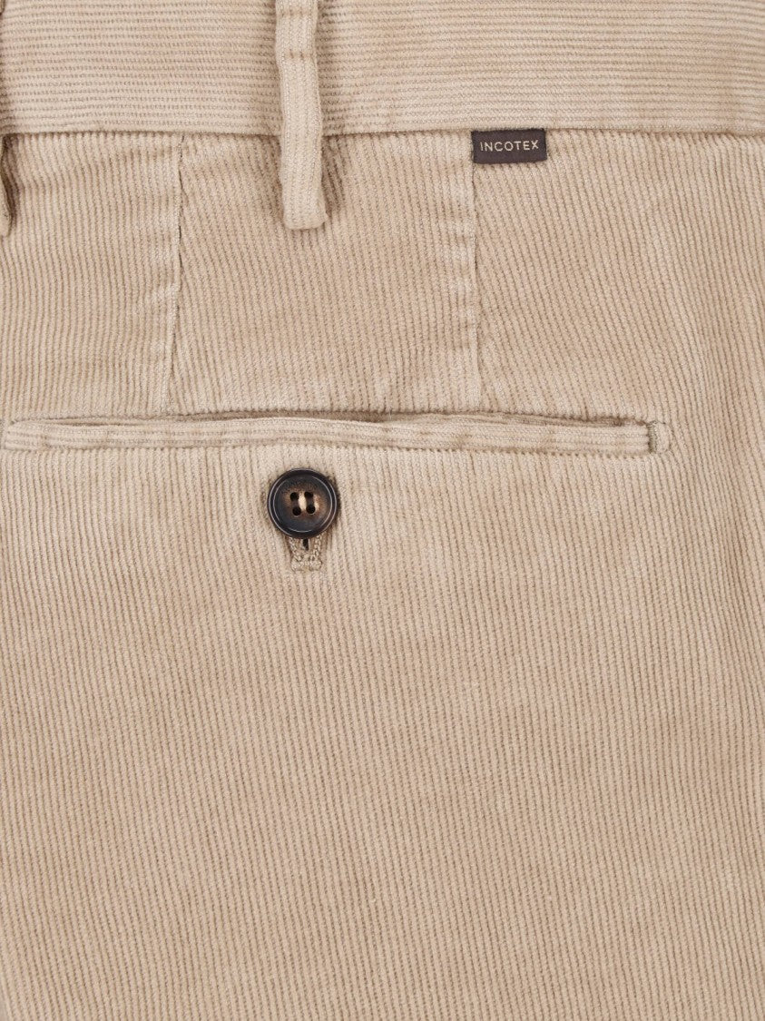 Incotex Beige Slim Tailored Cotton Pants