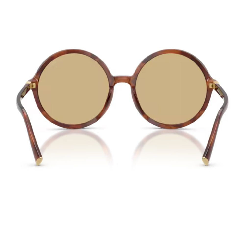 Miu Miu 0Mu B02s Miu Regard Oversized Round Tobacco Striated Sunglasses