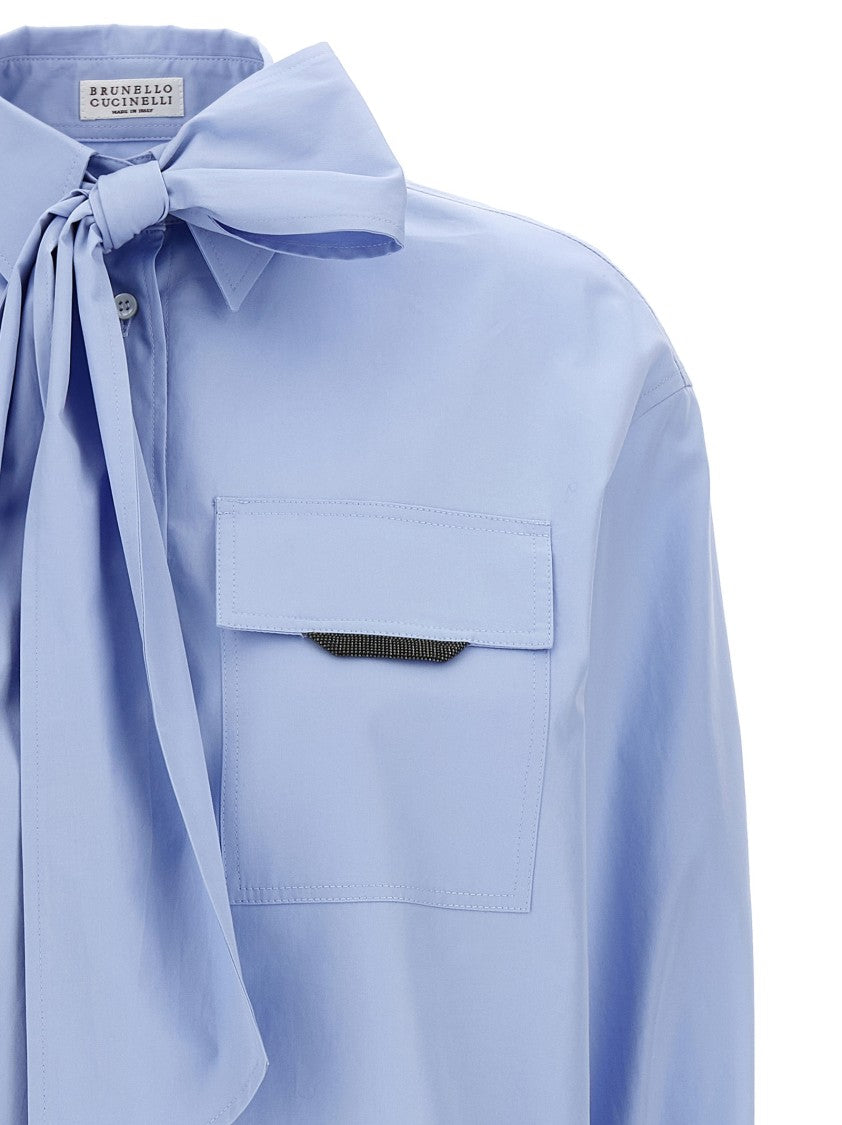 Brunello Cucinelli Shiny Flap Detail' Shirt