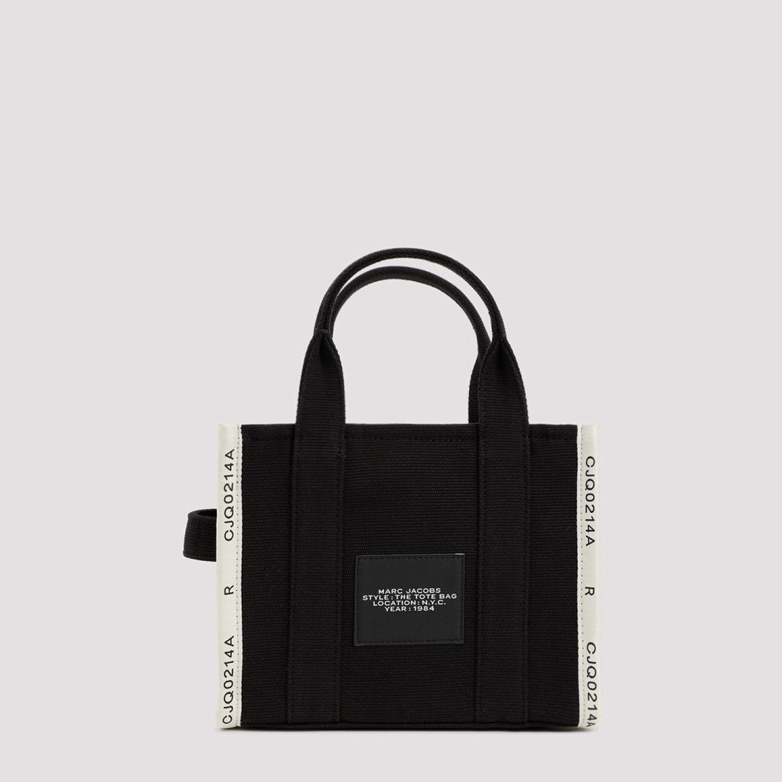 Marc Jacobs Structured Black Tote Bag With Adjustable Crossbody Strap And Zip Closure