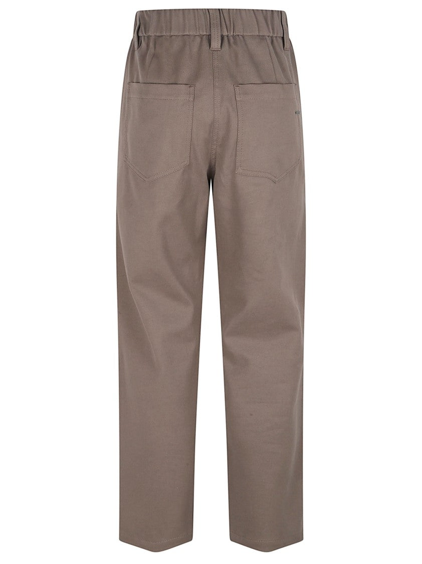 Brunello Cucinelli Straight-Leg Trousers With Elastic Waistband