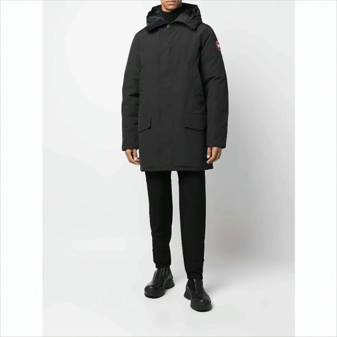 Canada Goose Long Padded Coat With Concealed Zipper