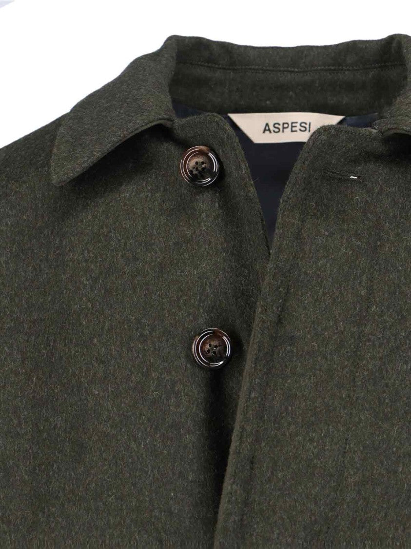 Aspesi Wool & Alpaca Classic Collar Coat
