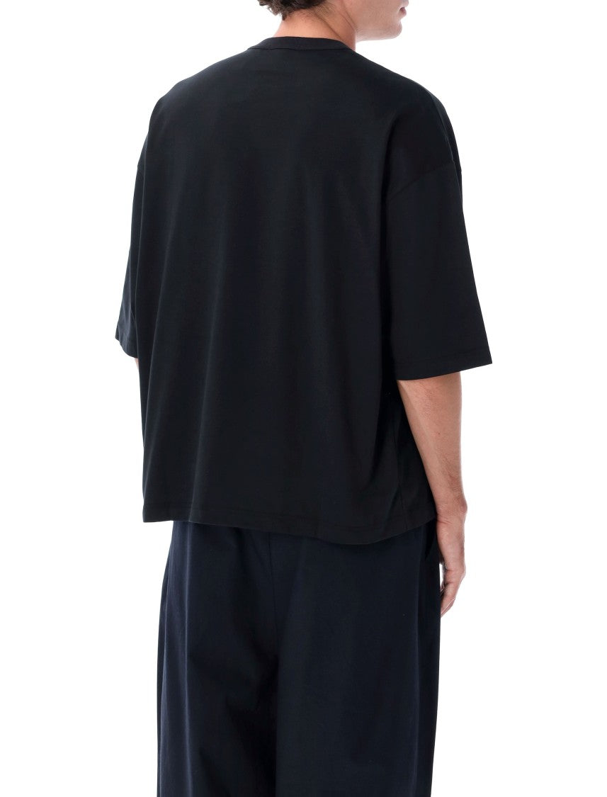 Comme Des Garçons Black Boxy Crewneck Cotton T-Shirt
