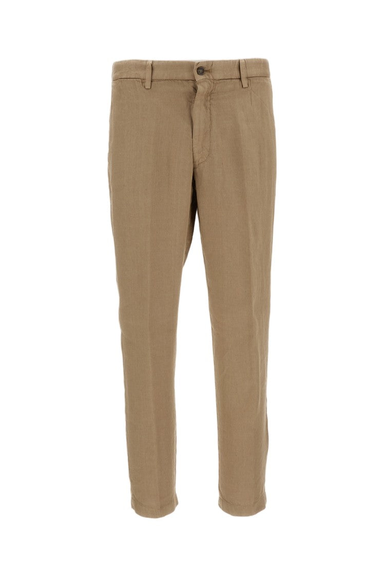 Briglia 1949 Linen Slim-Fit Tailored Pants