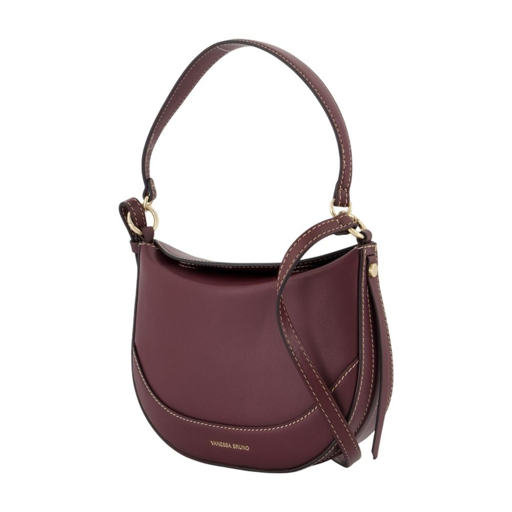 Vanessa Bruno Mini Daily Shoulder Bag - Leather - Burgundy