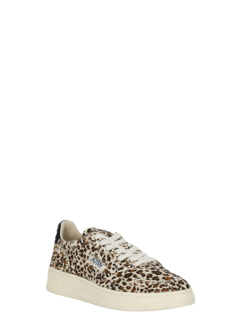 Autry Animal Print Pony Leather Low-Top Sneakers