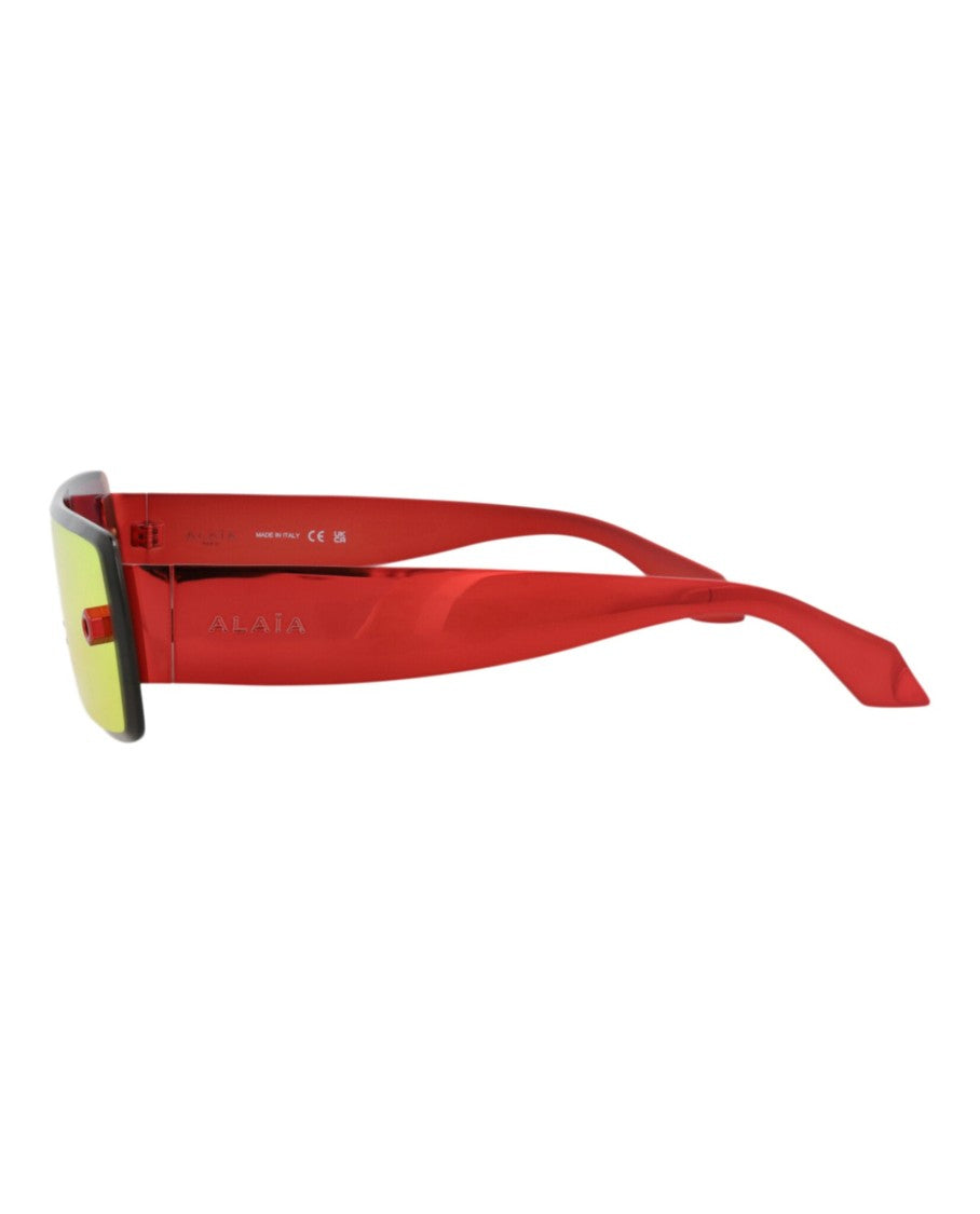 Alaïa Shield-Frame Metal Sunglasses
