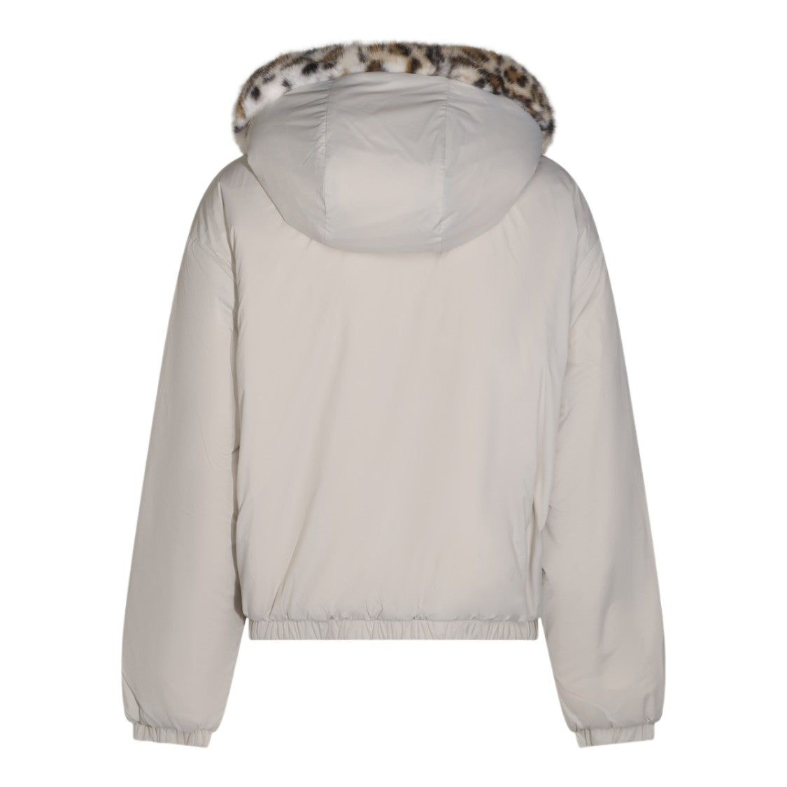 Moose Knuckles Beige Leopard Print Lined Plush Jacket