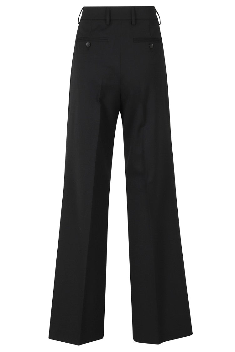 Seventy Black Straight-Leg Wool-Blend Formal Pants