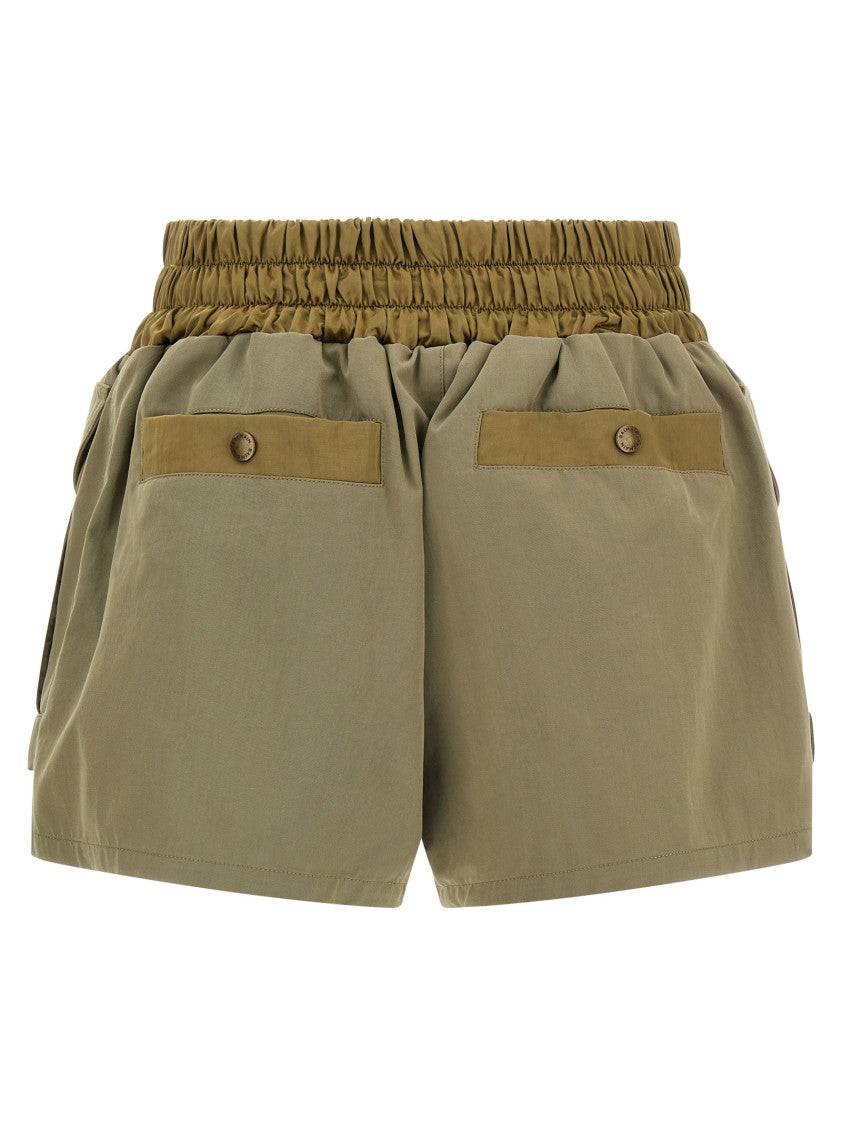 Balmain Flared High-Waisted Cargo Shorts With Drawstring Waistband