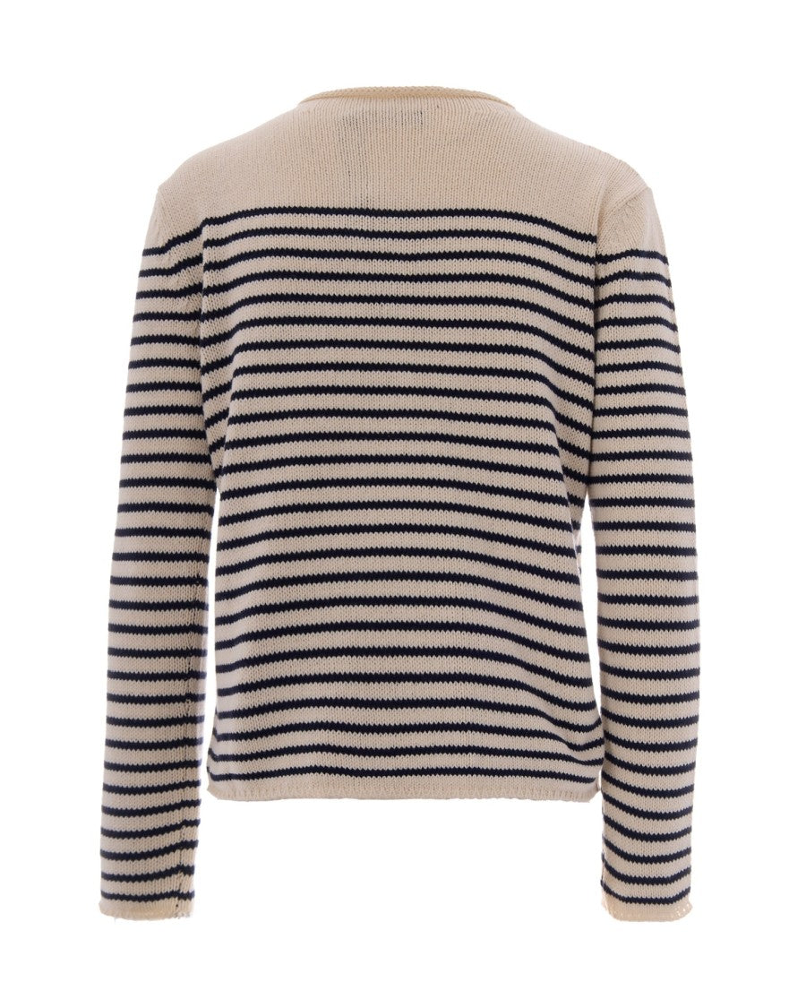 Max Mara Striped Sweater With Buttons