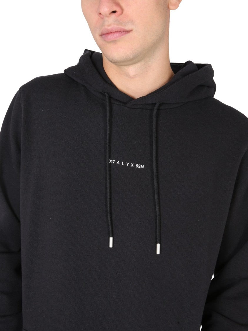1017 Alyx 9Sm Black Hoodie With Drawstring Hood