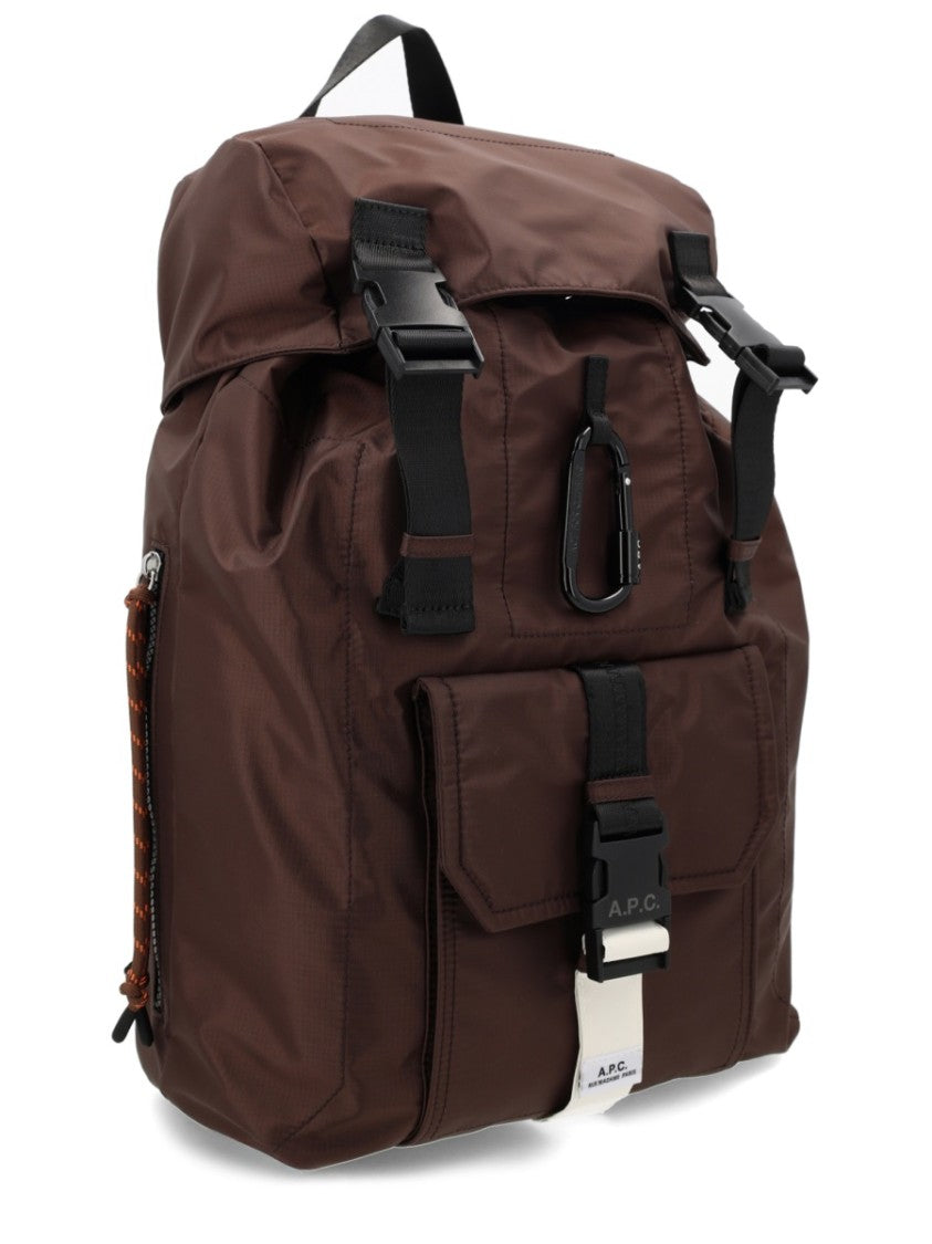 A.P.C. Trek Durable Brown Buckle Backpack