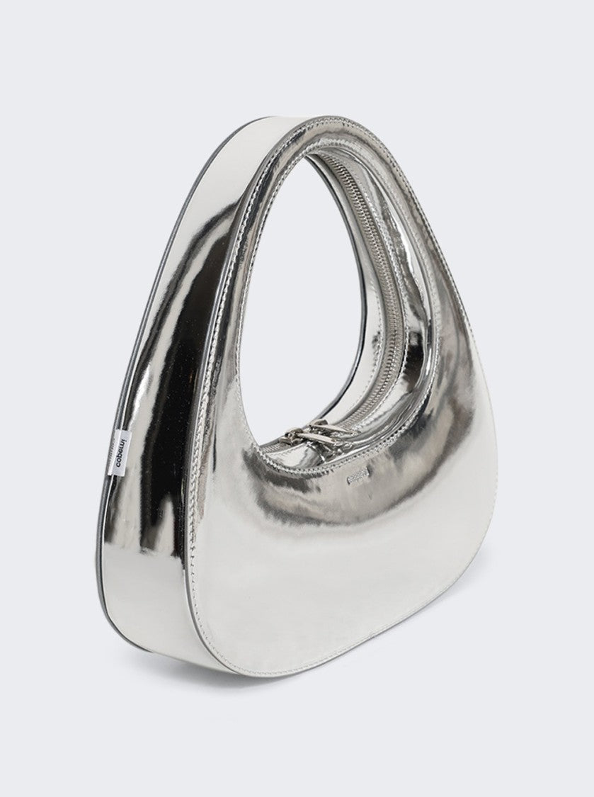 Coperni Mirrored Baguette Bag Silver