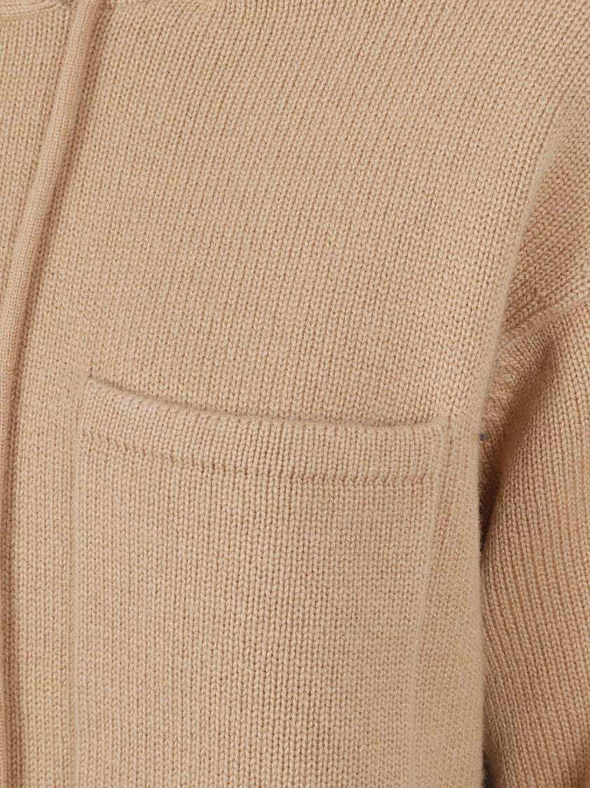 Max Mara Relaxed Fit Hooded Knit Sweater
