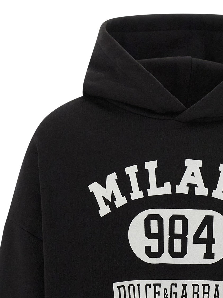 Dolce & Gabbana Flocked Print Hoodie
