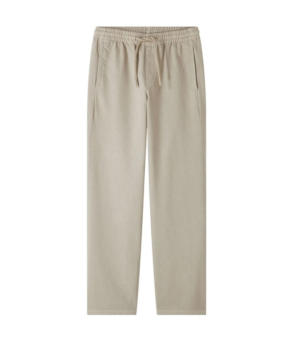 A.P.C. Straight-Cut Taupe Pants With Drawstring Waist