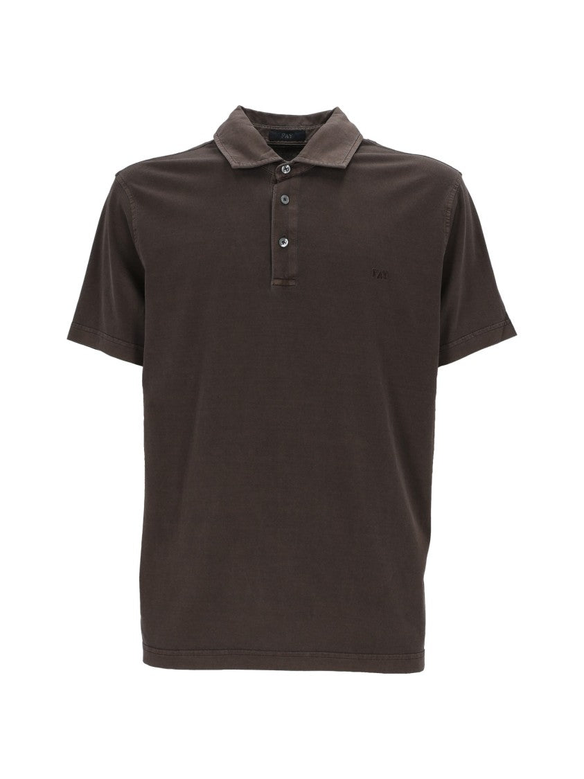 Fay Jersey Frosted Embroidery Cotton Polo Shirt
