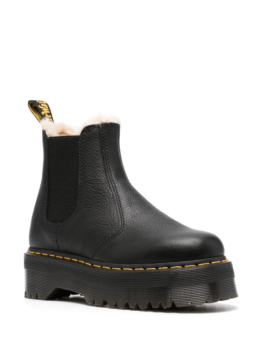 Dr. Martens Black 2976 Quad Fl Pisa Leather Ankle Boots