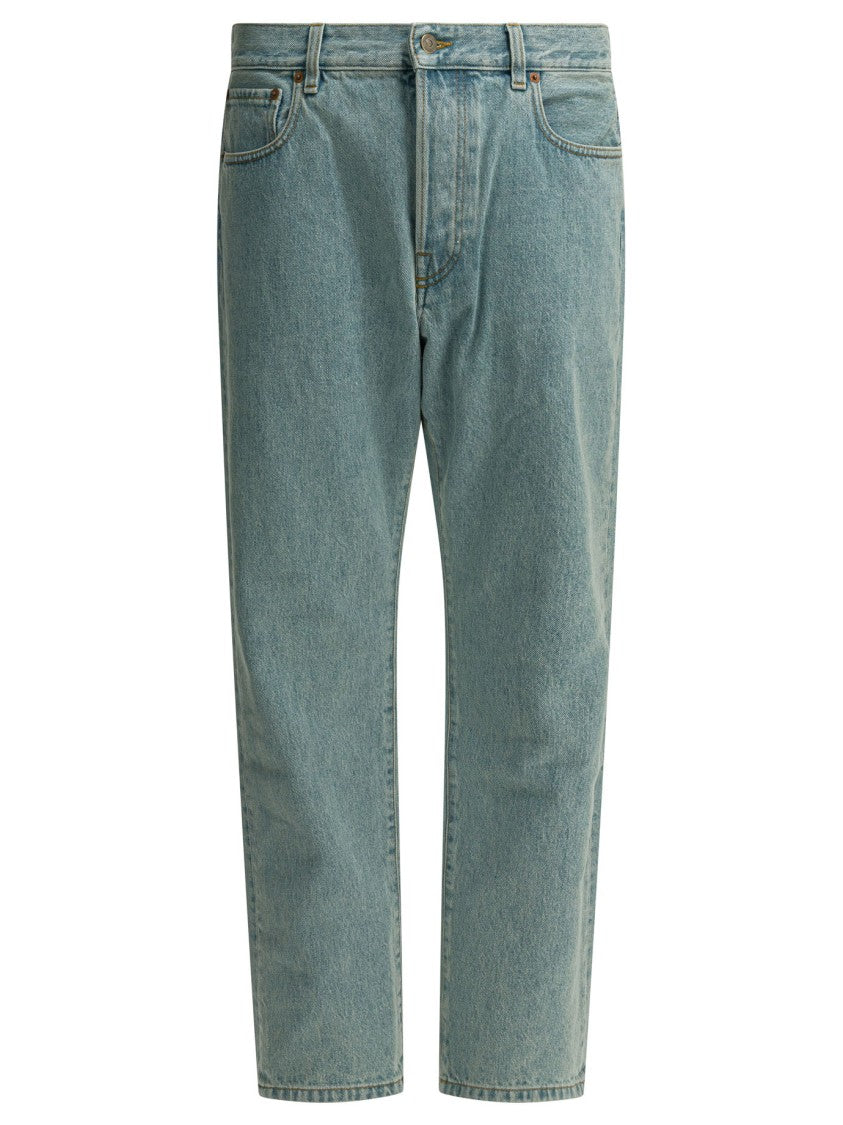 Valentino Straight-Leg Denim Jeans With Mid-Rise Waist And Classic Five-Pocket Design