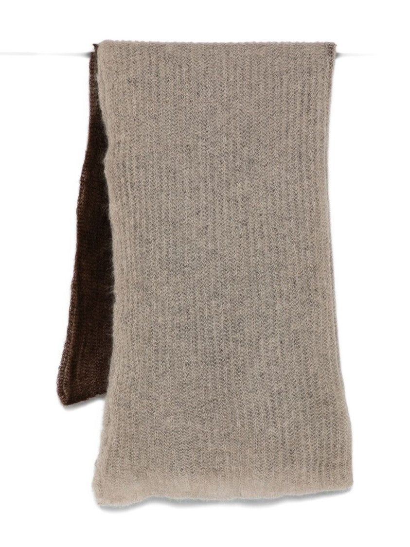 Antonelli Dual-Tone Knit Scarf With Airy Texture