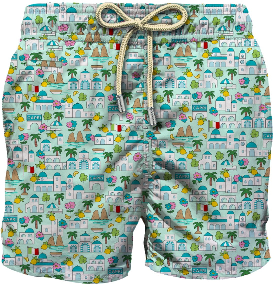 Mc2 Saint Barth Green Lighting Micro Fantasy Swim Shorts