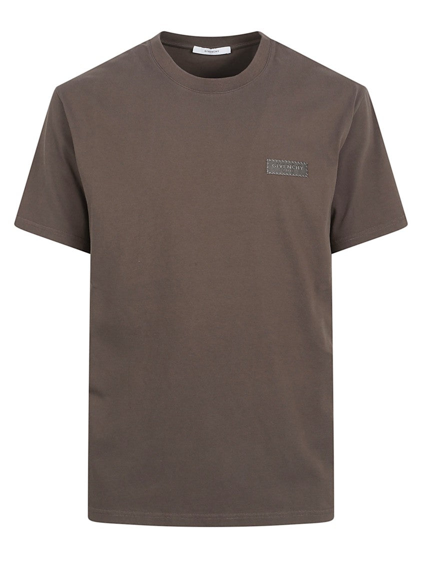 Givenchy Short-Sleeved Cotton T-Shirt With Tonal Gros-Grain Detail