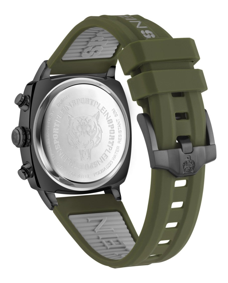 Plein Sport Wildcat Chronograph Watch With Camo Guilloche Dial