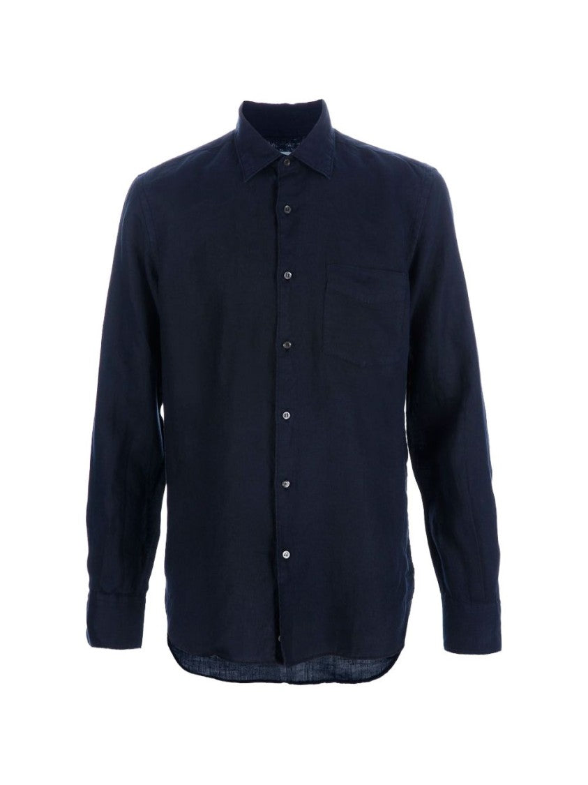 Aspesi Linen Long-Sleeved Shirt With Classic Collar
