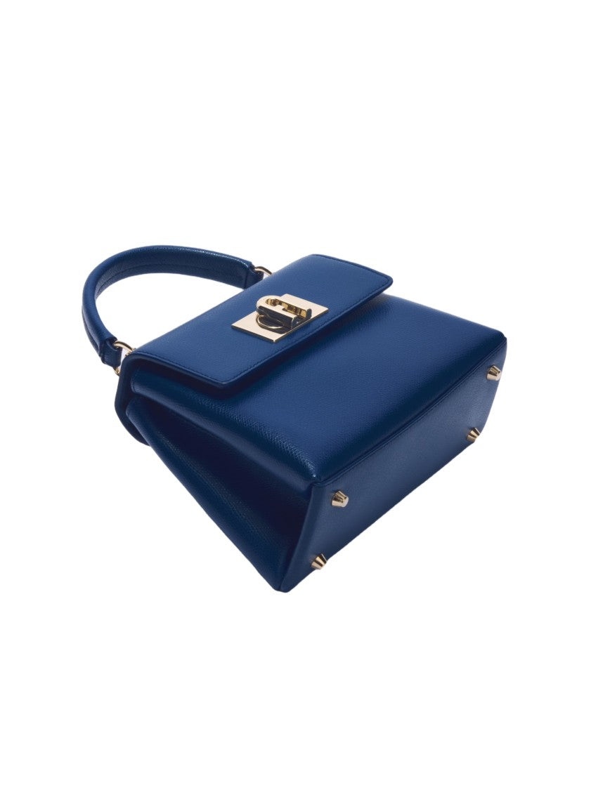 Furla 1927 Mini Leather Top Handle, Indigo
