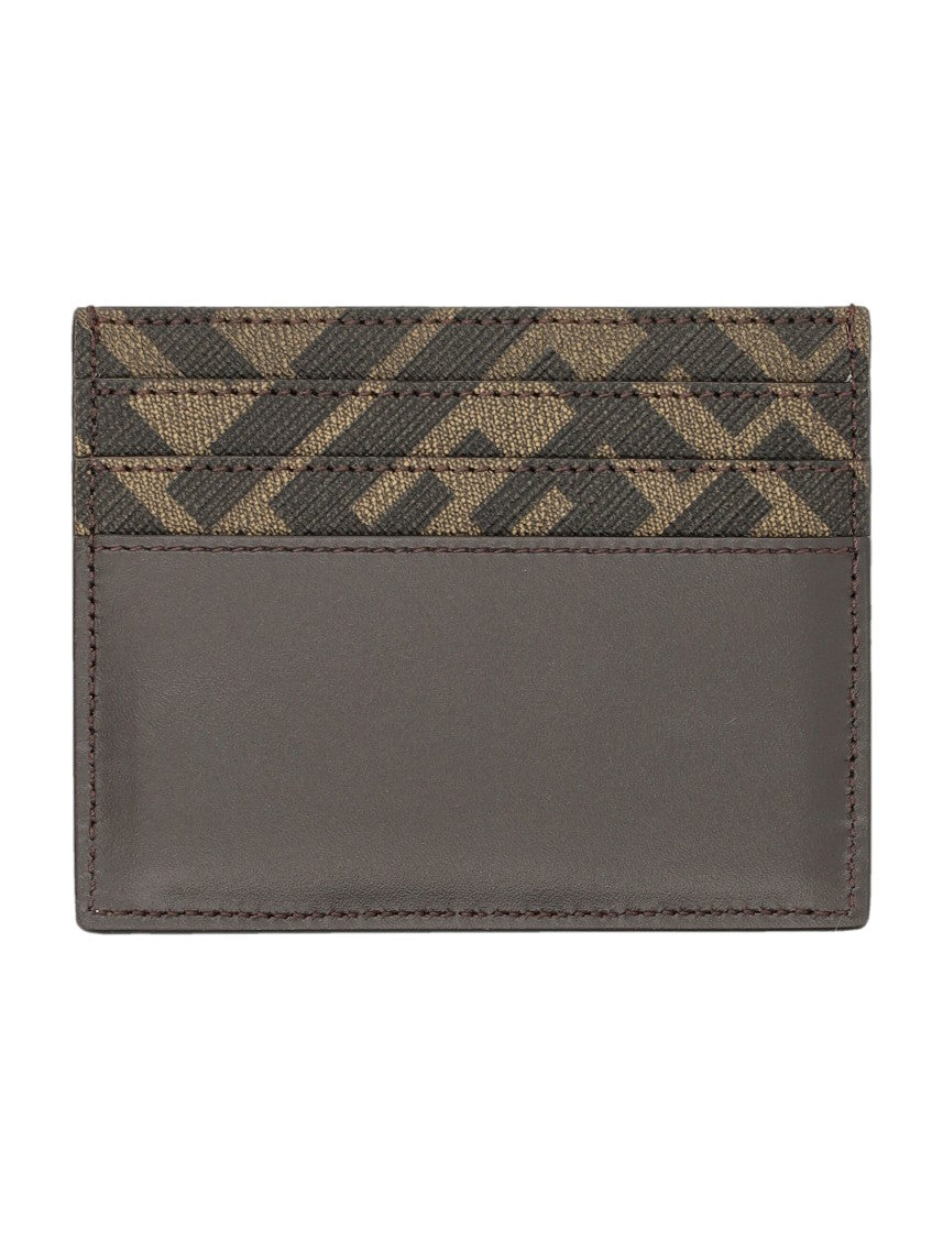 Fendi Ff Squared Card Holder With Metal Motif