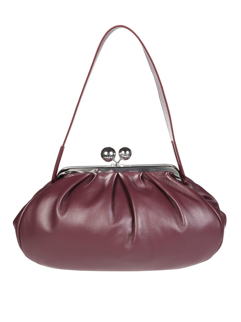 Max Mara Cubic Gathered Leather Handbag