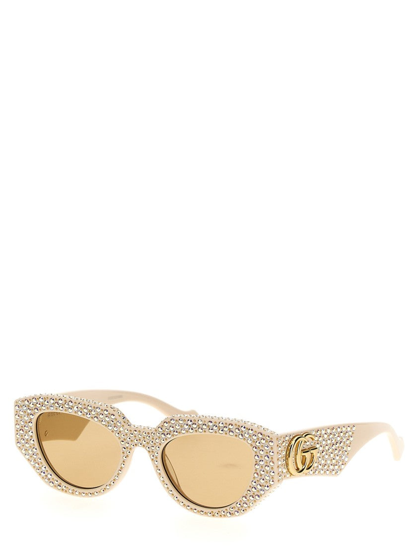 Gucci Geometric Crystal Sunglasses