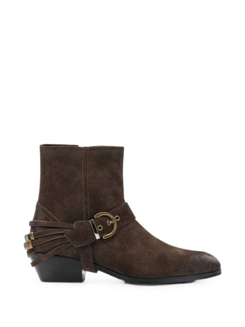 Pinko Pointed-Toe Wrap-Around Ankle Boots