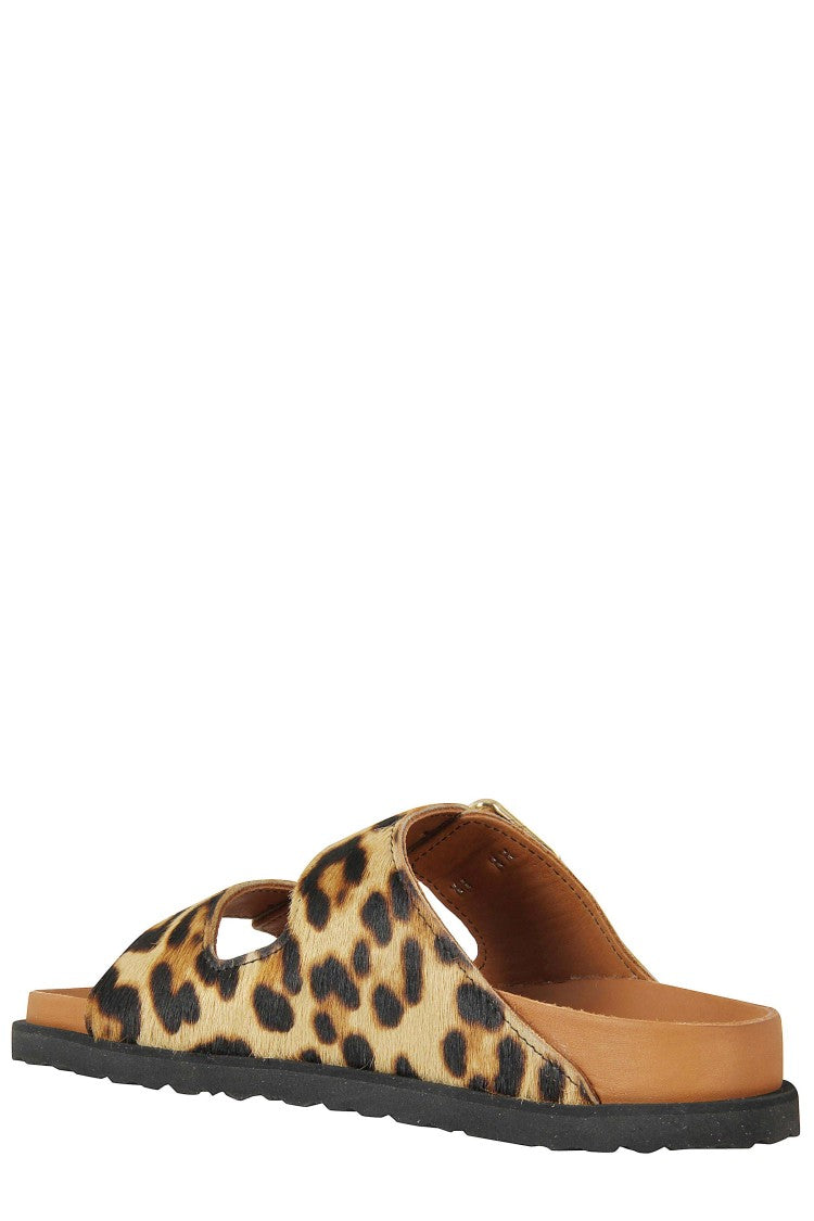 Birkenstock Leopard Print Pony Skin Slip-On Slipper