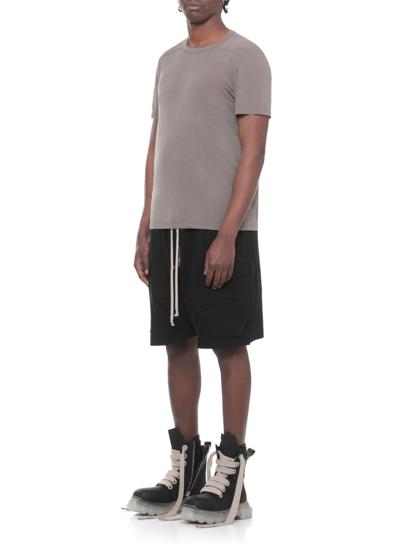 Rick Owens Grey Short Level Viscose-Silk T-Shirt