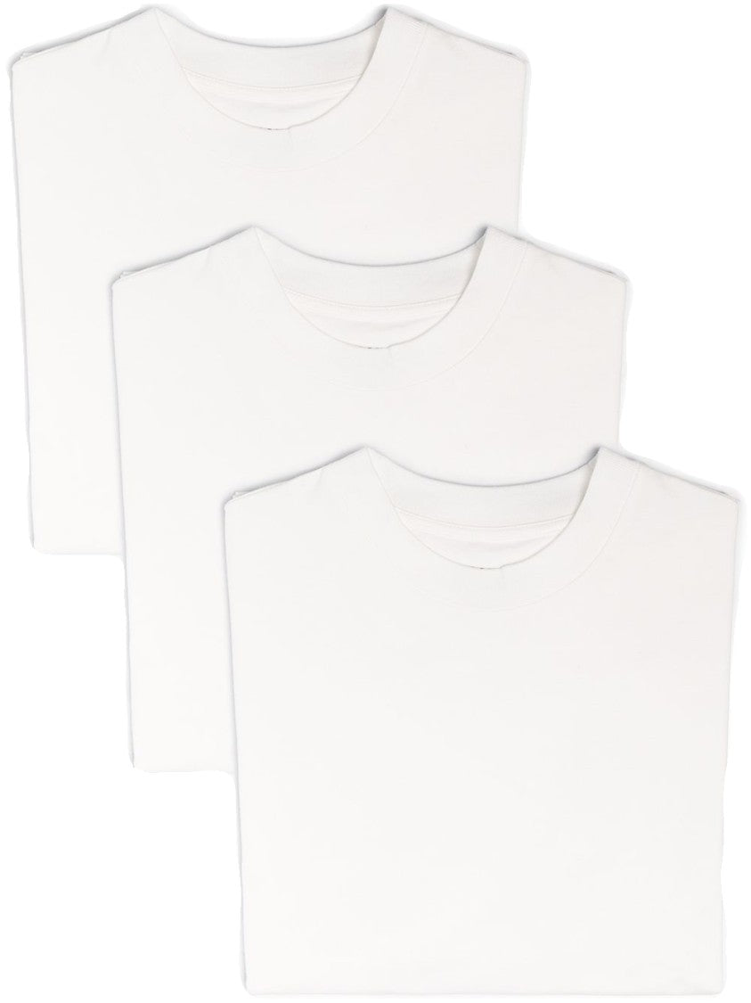 Jil Sander Round Neck White Cotton T-Shirt
