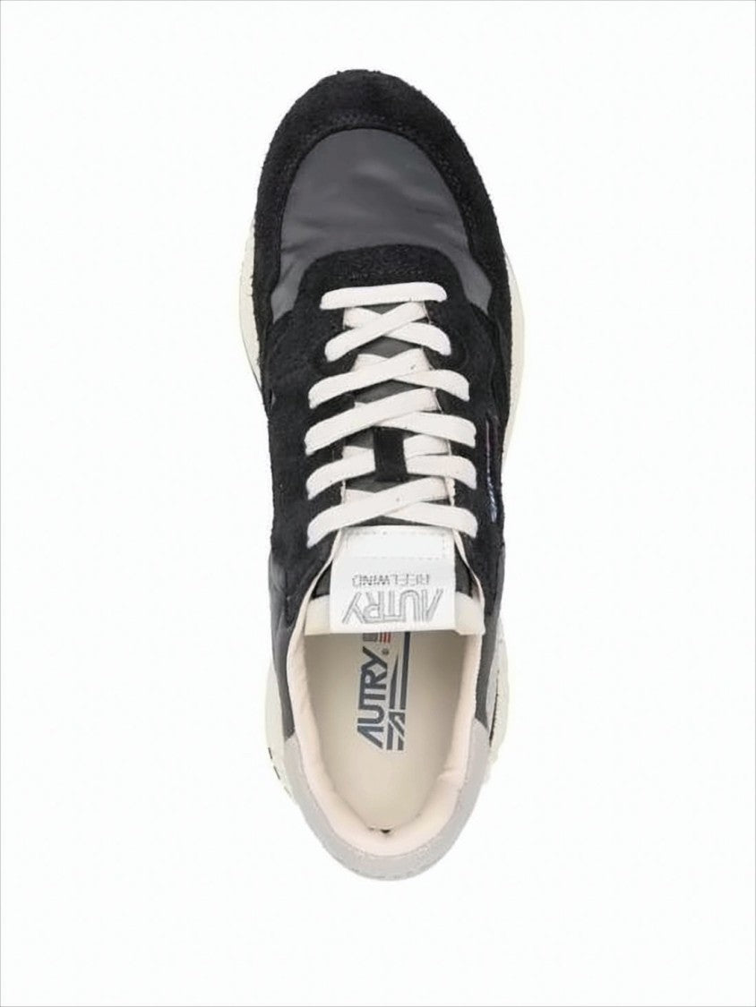 Autry Layered Low-Top Sneakers With Suede