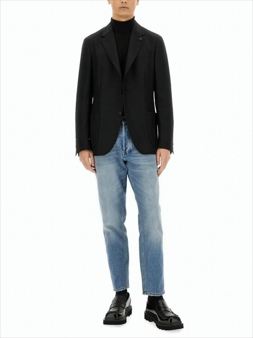Lardini Tailored Black Wool Jacket