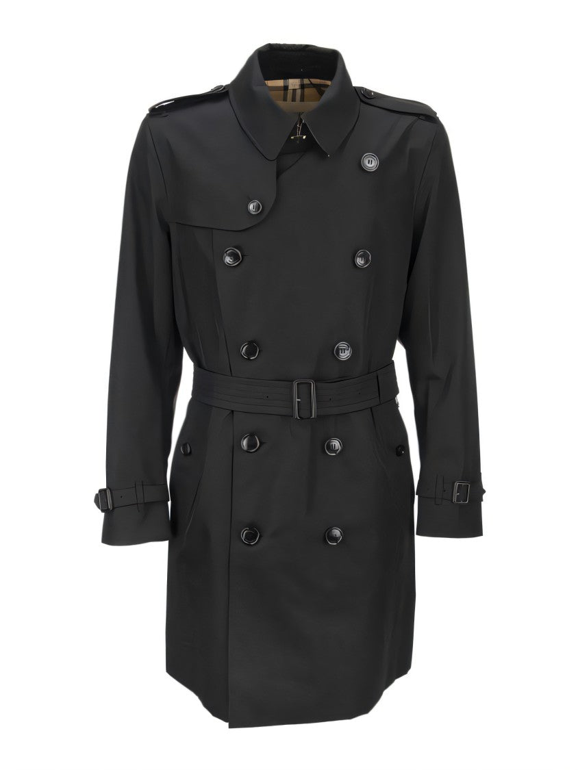 Burberry Double-Breasted Belted Trench Coat With Check Lining