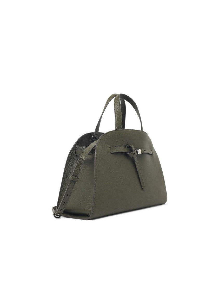 Tory Burch Romy Hammered Leather Top Case Bag - Green
