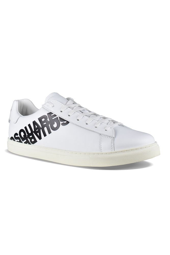 Dsquared2 White Leather Low Top Sneakers