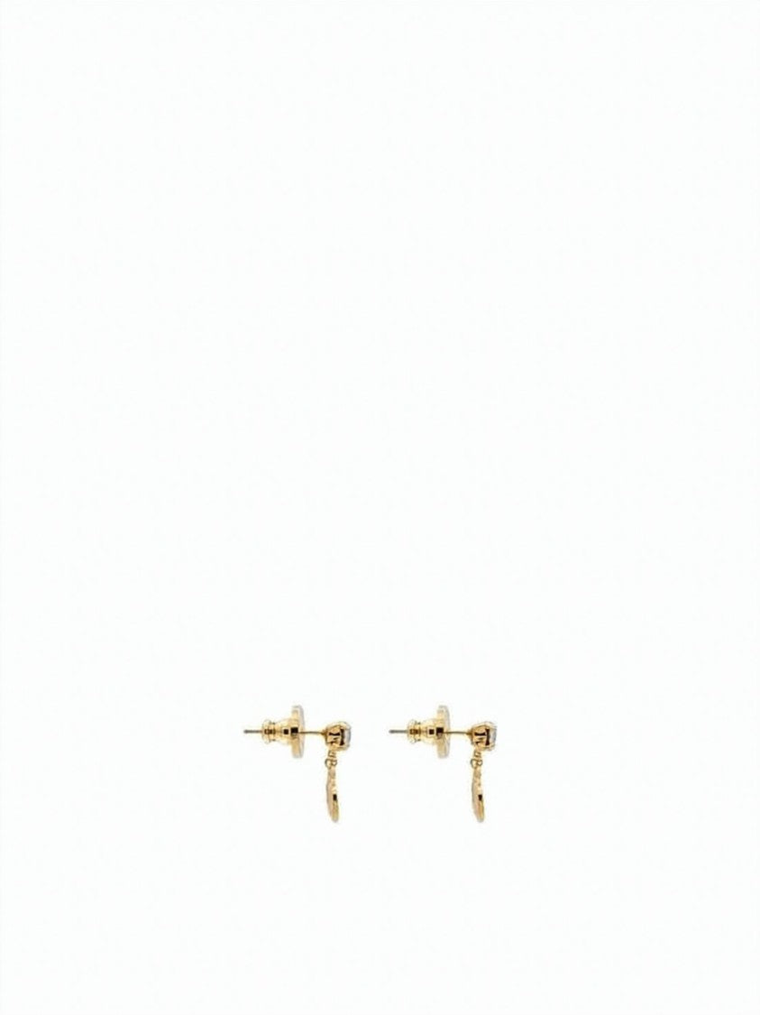 Valentino Garavani Gold-Tone Metal Earrings With Crystal Accent