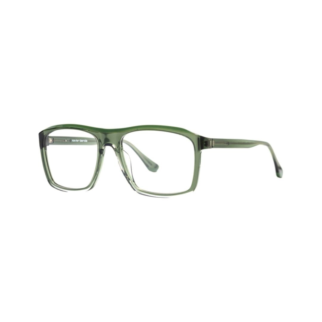 Xavier Garcia Design Edvard C-3 Translucent Green Rectangular Frame Eyeglasses