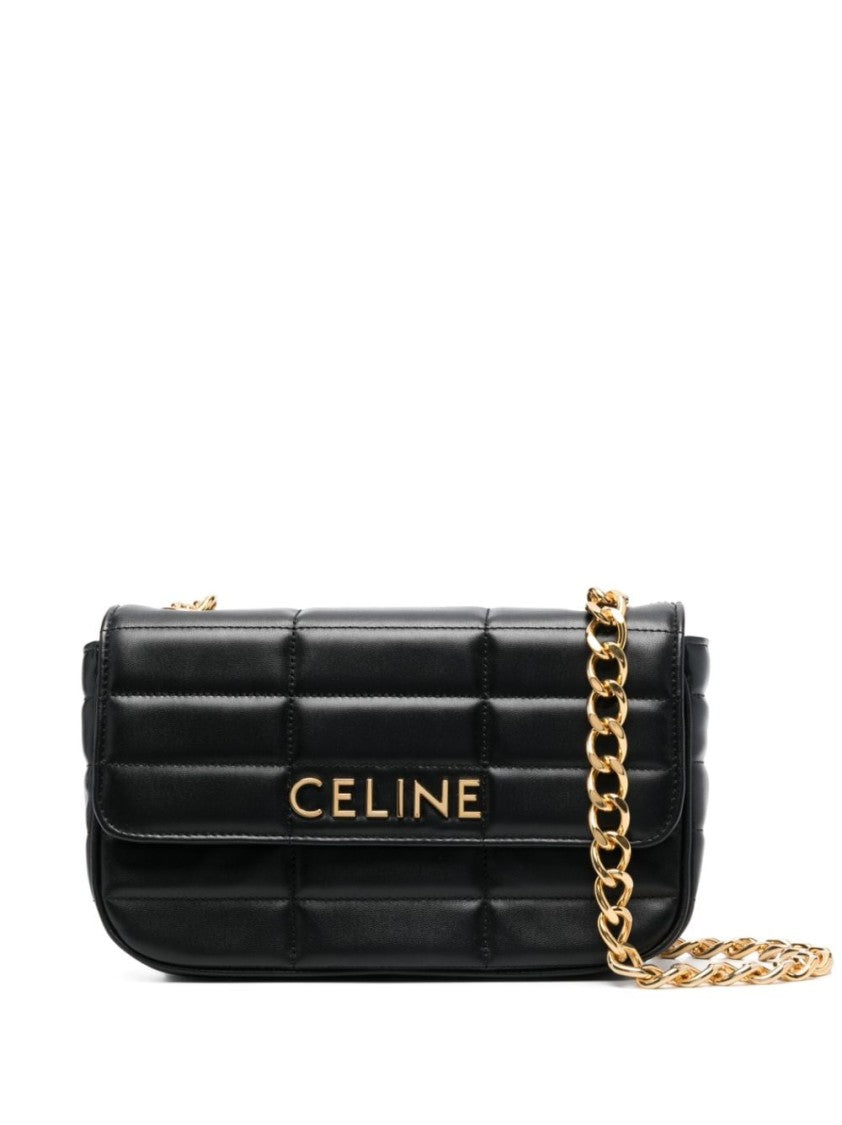 Céline Chain Matelassé Leather Shoulder Bag
