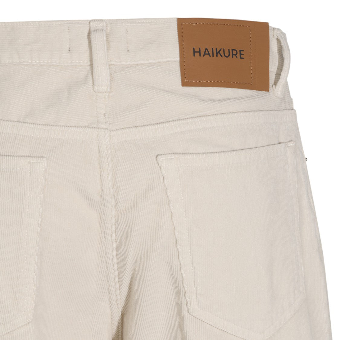 Haikure High-Waisted Trousers With Straight Cut And Ribbed Texture